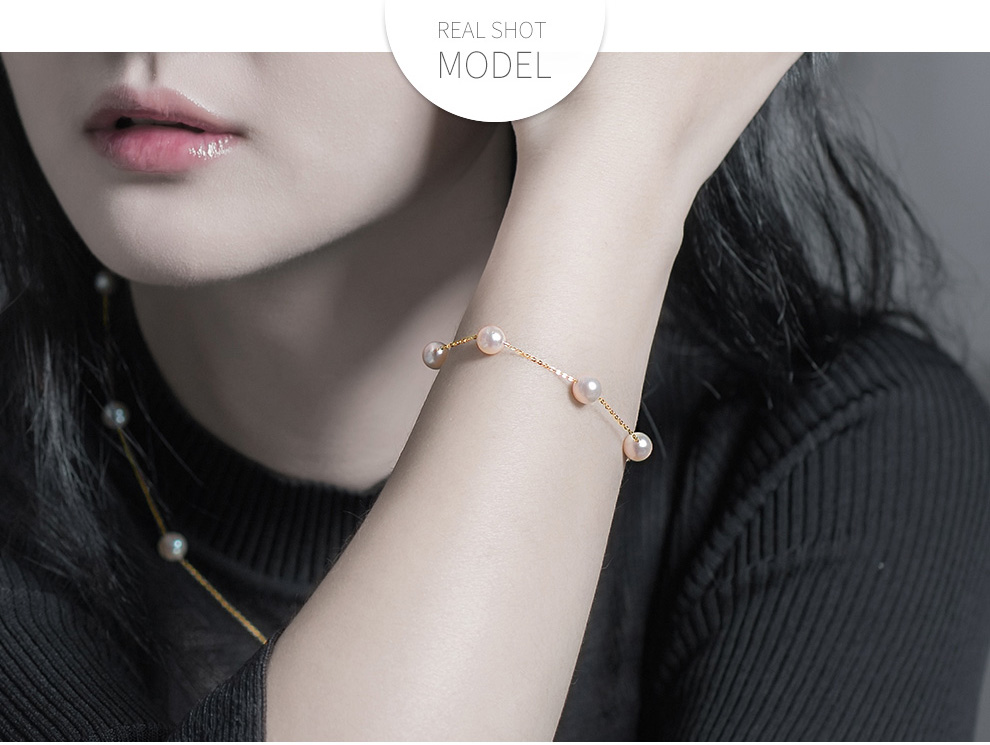 High Quality Elegant 925 Festival Jewelry Gift Handmade Cute Pearl Bracelet